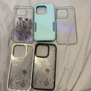 5 pack of iPhone 15 pro cases